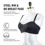 Strapless Underwire Bra Plus Size Bandeau with Removable Straps