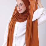 حجاب ذكي برتقالي غامق