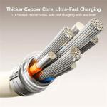 Joyroom S-A53 Fluorescent Series 60W Type-C to Type-C Fast Charging Data Cable, 2 m Length, Beige