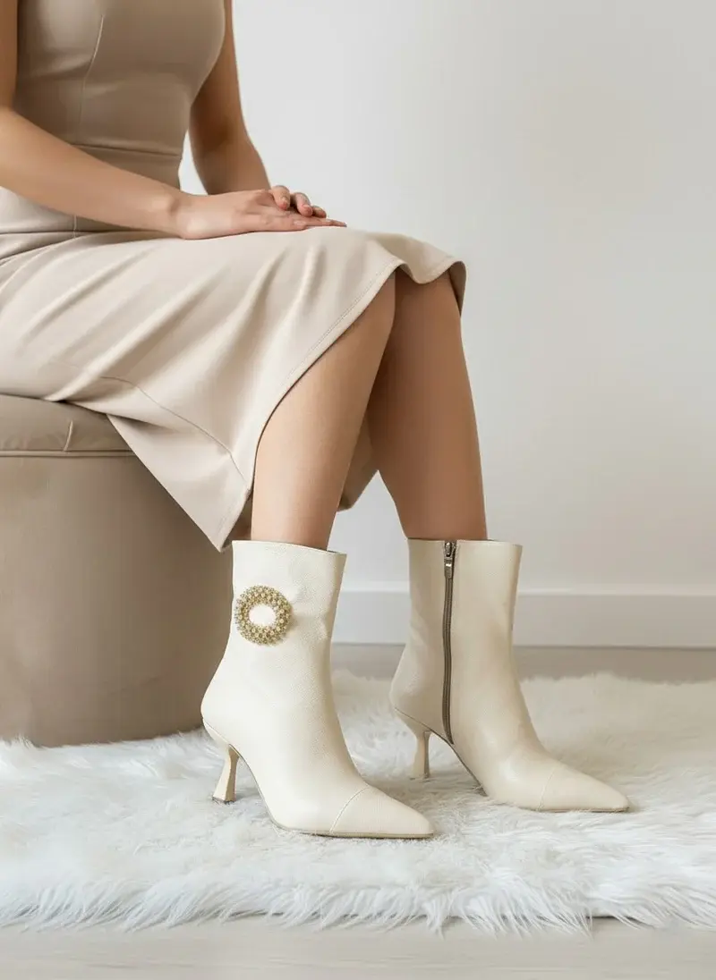 Elegance Boot with Crystal Ring R-405
