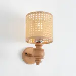 Rattan Boho Wall Lamp