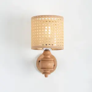 Rattan Boho Wall Lamp 010