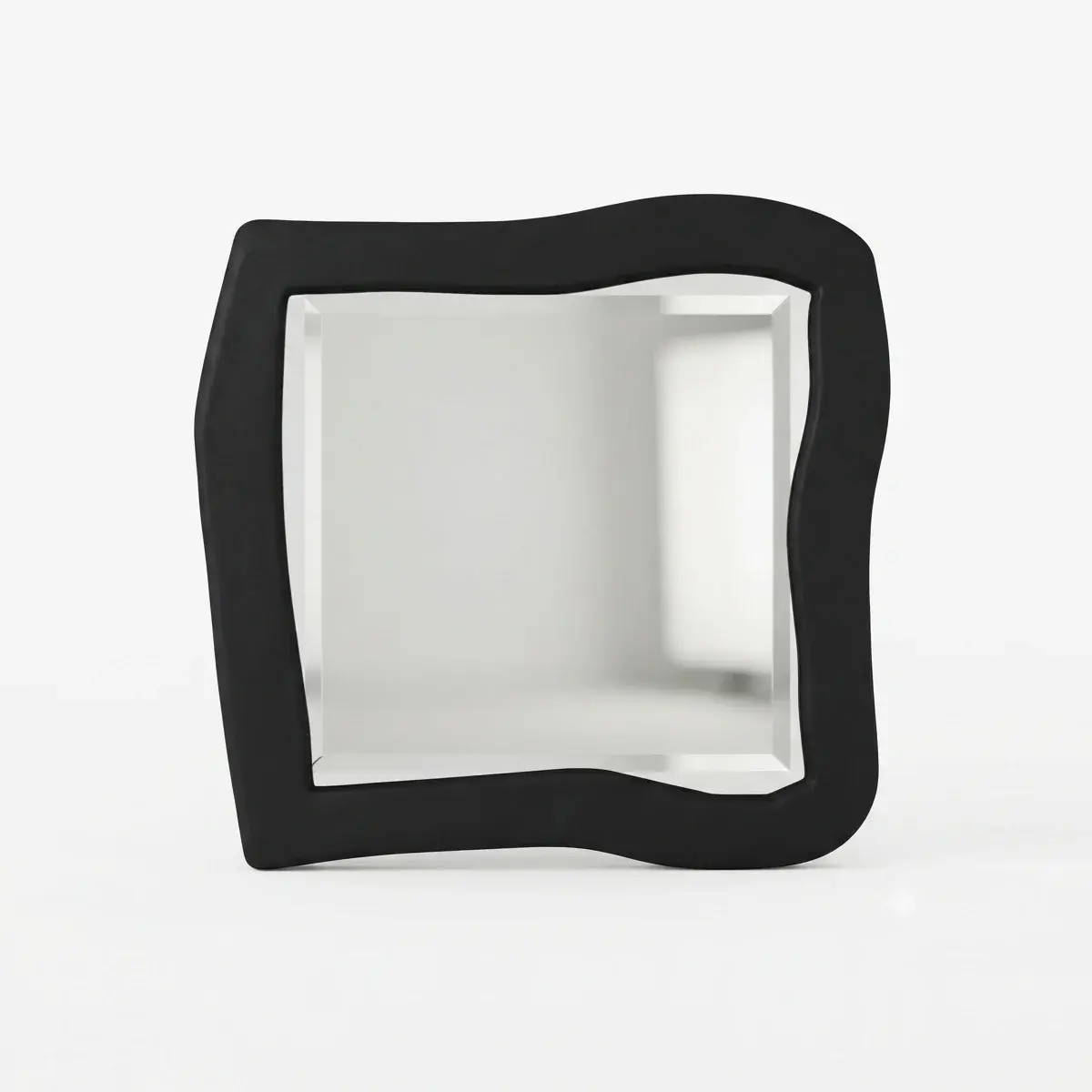 Handmade Organic Boho Wall Mirror with Black Frame