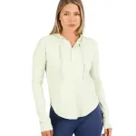 Long Slevess Women's Green Hoodie