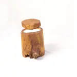 Handmade Natural Wooden Candle with Elegant Lid – One of a Kind Decor Piece
