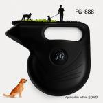 Imported 5-meter dog leash with built-in flashlight, color: black