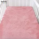 بطانية طبقتين قطيفة ، حفر ليزر ، القطن الابيض