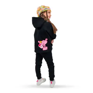 Black Hoodie with "Pink Panther" Print 🖤💗🐾