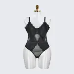 Sheer Lace Stitching Seductive See-Through Bodysuit