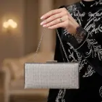 Shimmering Evening Bag with Metal Chain VS-76