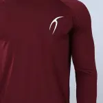 Long Sleeve Running Burgundy Tee