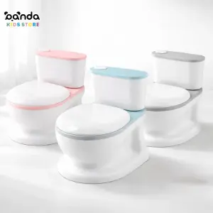 بوتي شكل تواليت للتدريب على استخدام الحمام ، درج قابل للفصل ، وقاعدة مبطنة قابلة للفصل والغسل