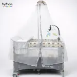 سرير أطفال بلاي بن مع ناموسية وسلة تخزين – Brave Baby