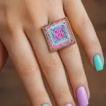 Geometric Woven Ring Stainless Steel Pure RI-20