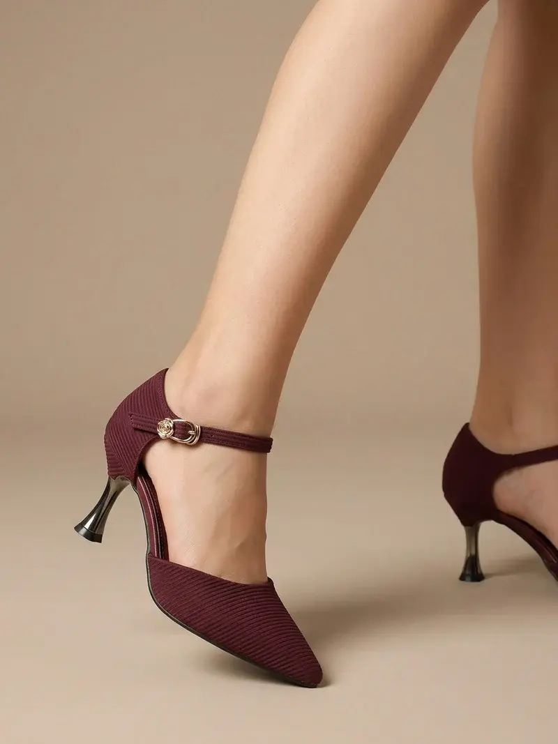 Elegant Rose Buckle Heels C-88
