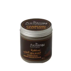 Axiology Charcoal & Grape Seed Scrub – 500g