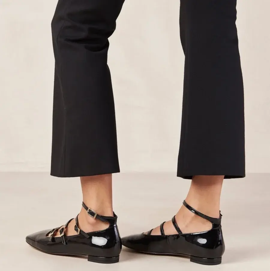 Patent Leather multi straps Flats