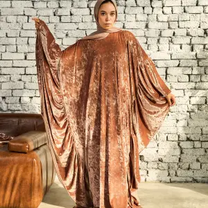 ROSE GOLD VELVET RUFFLES ISDAL