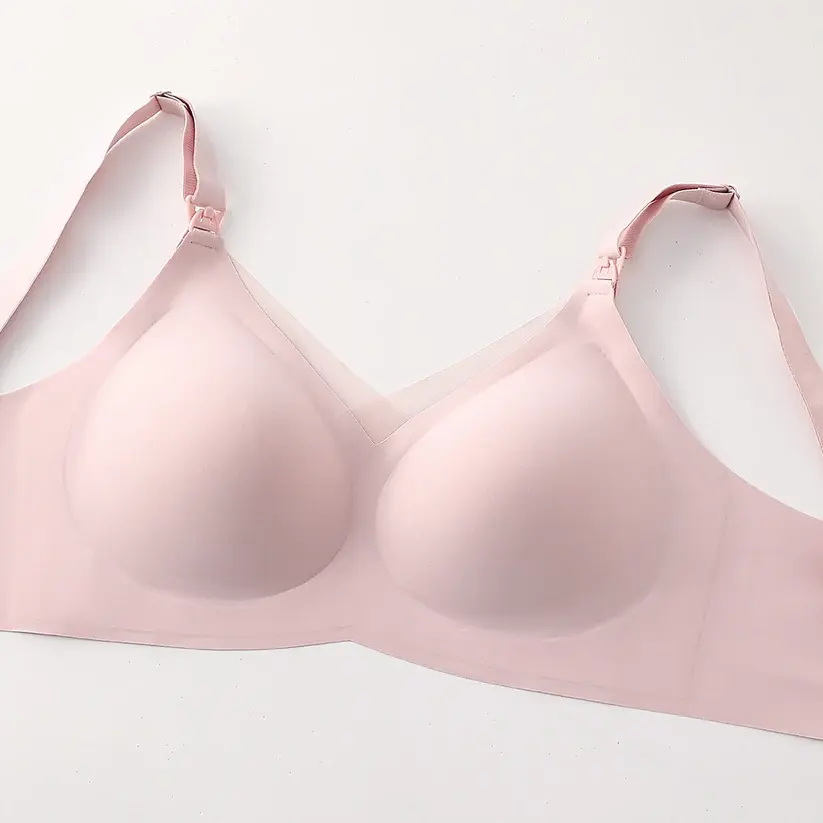 Seamless Front Clip Nursing Bra Wirefree Anti-Sagging Maternity Bralette