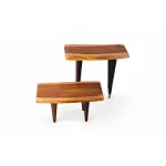 Live Edge Wood Side Table 2 Piece