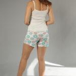 Printed Cotton Tank Top & Hot Shorts Set
