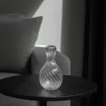 Blue Swirl Glass Vase