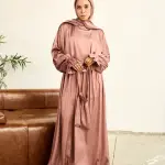 ROSE GOLD SATIN DRESS ISDAL