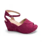 Sandal Wodge Heel With Belt Buckle-W-6