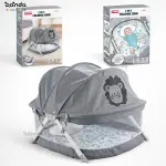 سرير أطفال متنقل 3 في 1 قابل للطي مع ناموسية