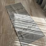 Kilim Cotton Runner – Soft Grey Textured