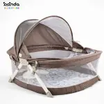 سرير أطفال متنقل 3 في 1 قابل للطي مع ناموسية