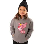 Grey Hoodie with “Pink Panther” Print 👧😉