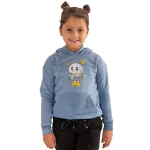 Blue Tie-Dye Hoodie with "Moon" Print 💙🌕