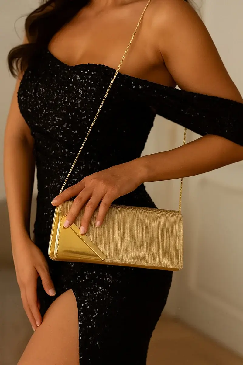 Elegant Evening Clutch Bag with Chain – VS-43