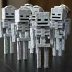 Minecraft Skeleton Articulated Keychain