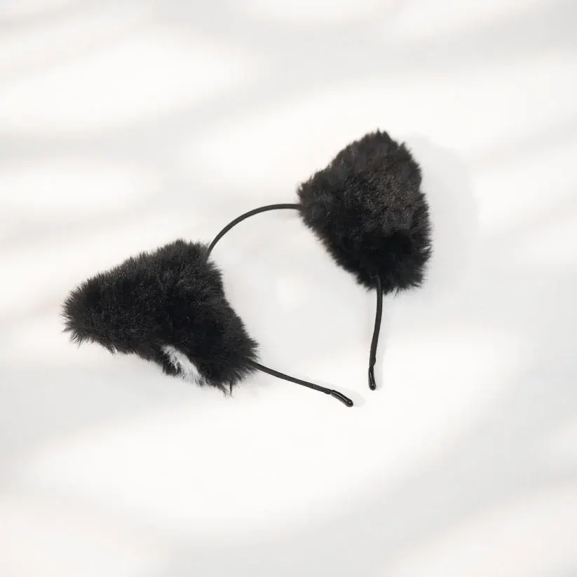 The Midnight Kitten Set: Cat Ear Headband, Bat Mask & Lace choker