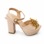 Beaded Embellished Platform Sandals C-124
