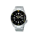 SEIKO Men's Hand Watch 5 SPORTS Stainless Band, Black Dial SRPD57K1