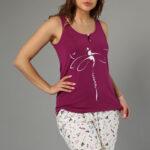 Printed Cotton Tank Top & Hot Shorts Set