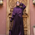 SHADOW PURPLE SATIN DRESS ISDAL