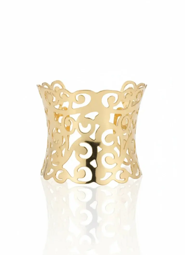 Wide Gold Cuff Bracelet BR-101