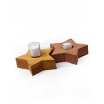 Star-Shaped Wooden Candle Holder – A Natural Touch That Lights Up Your Home Décor