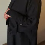 Button Sleeve Abaya