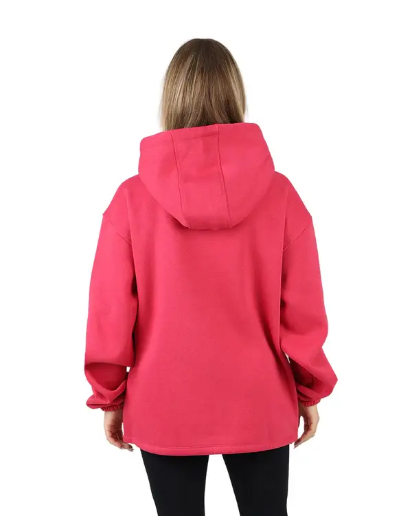 Unisex Essential Zip Magenta Hoodie