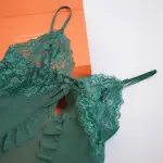Green Full-body Lace Top Panty Set