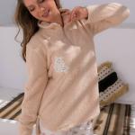3pcs beige pyjama set