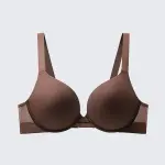 Seamless Soft Wire Plunge Bra Deep V Push Up Smooth Bralette
