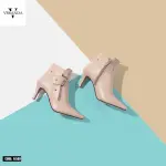 Boot Mid Heels Leather R-599