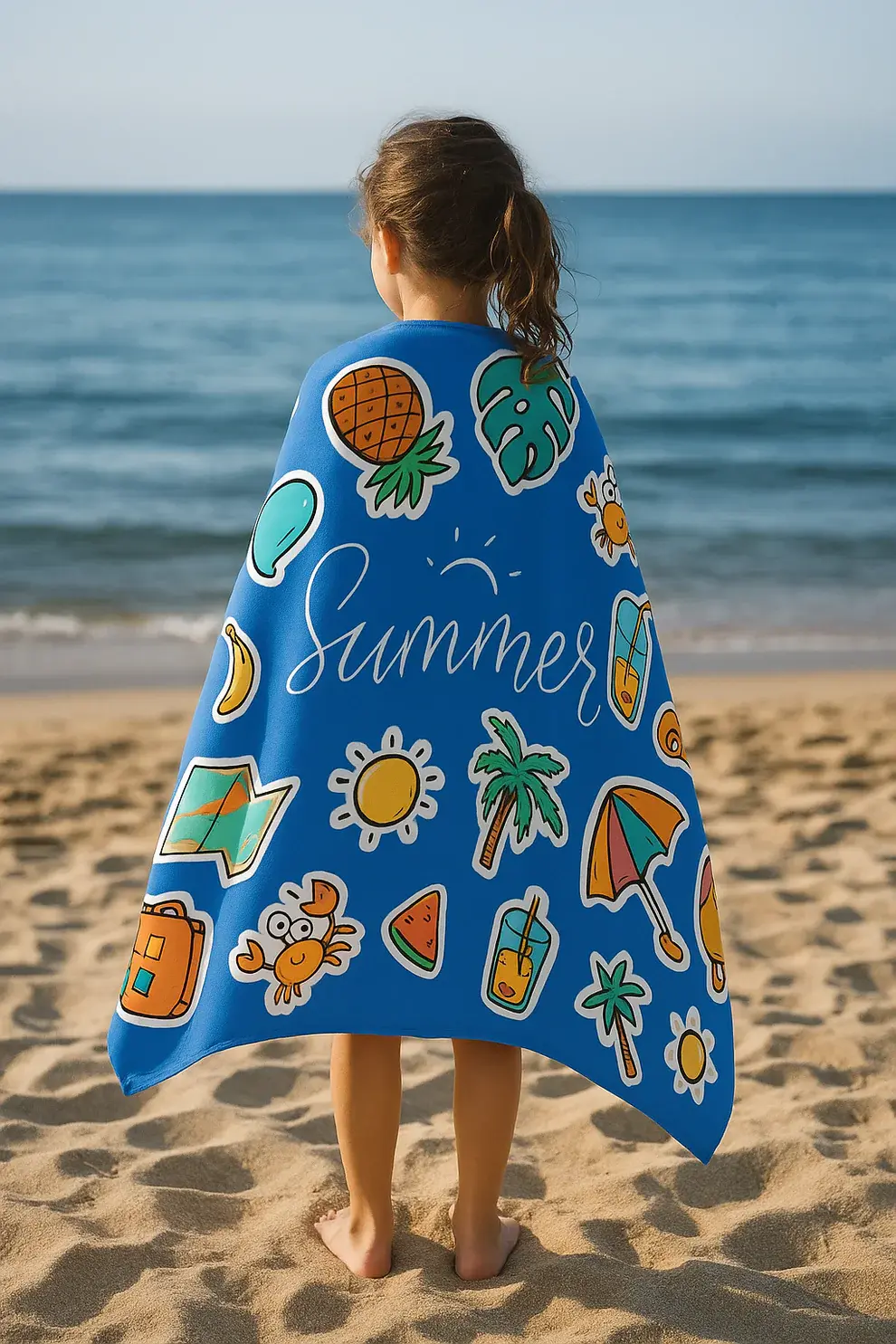 Agha Home Coastal Printed Microfiber Towel