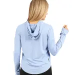 Long Slevess Women's Blue Hoodie
